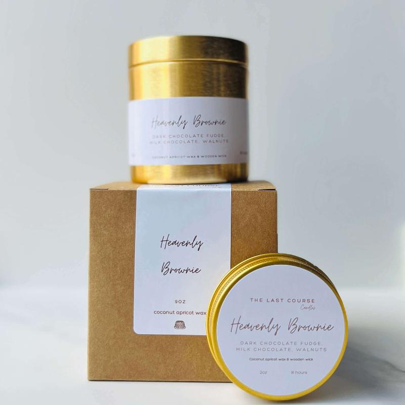 Heavenly Brownie Coconut Wax Candle by The Last Course Candles – Decadent Brownie Aroma