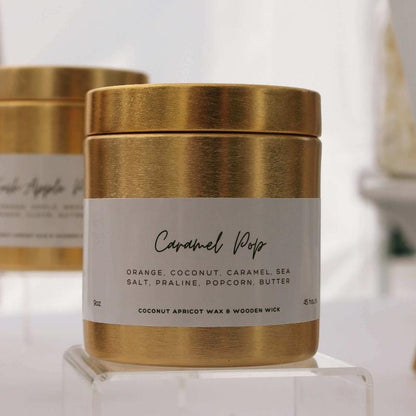 Caramel Pop Coconut Wax Candle by The Last Course Candles – Sweet Caramel Aroma
